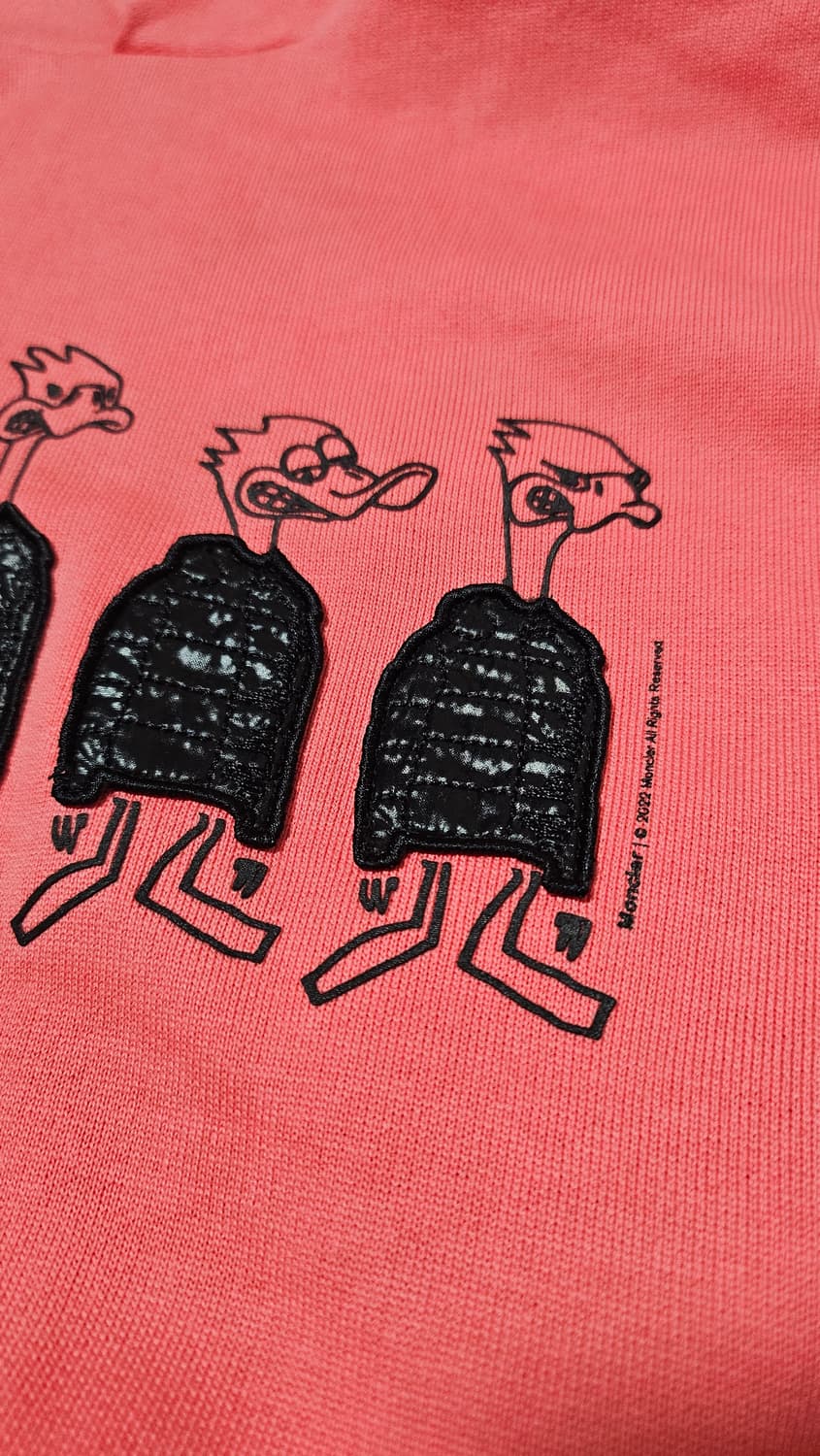 몽클레어 핑크 오리 후드티 오버핏M 상품이미지4