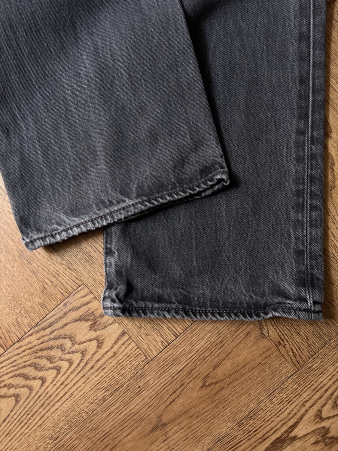 [38]리바이스 501 빈티지 워싱 스트레이트 흑청 데님 팬츠 상품이미지5