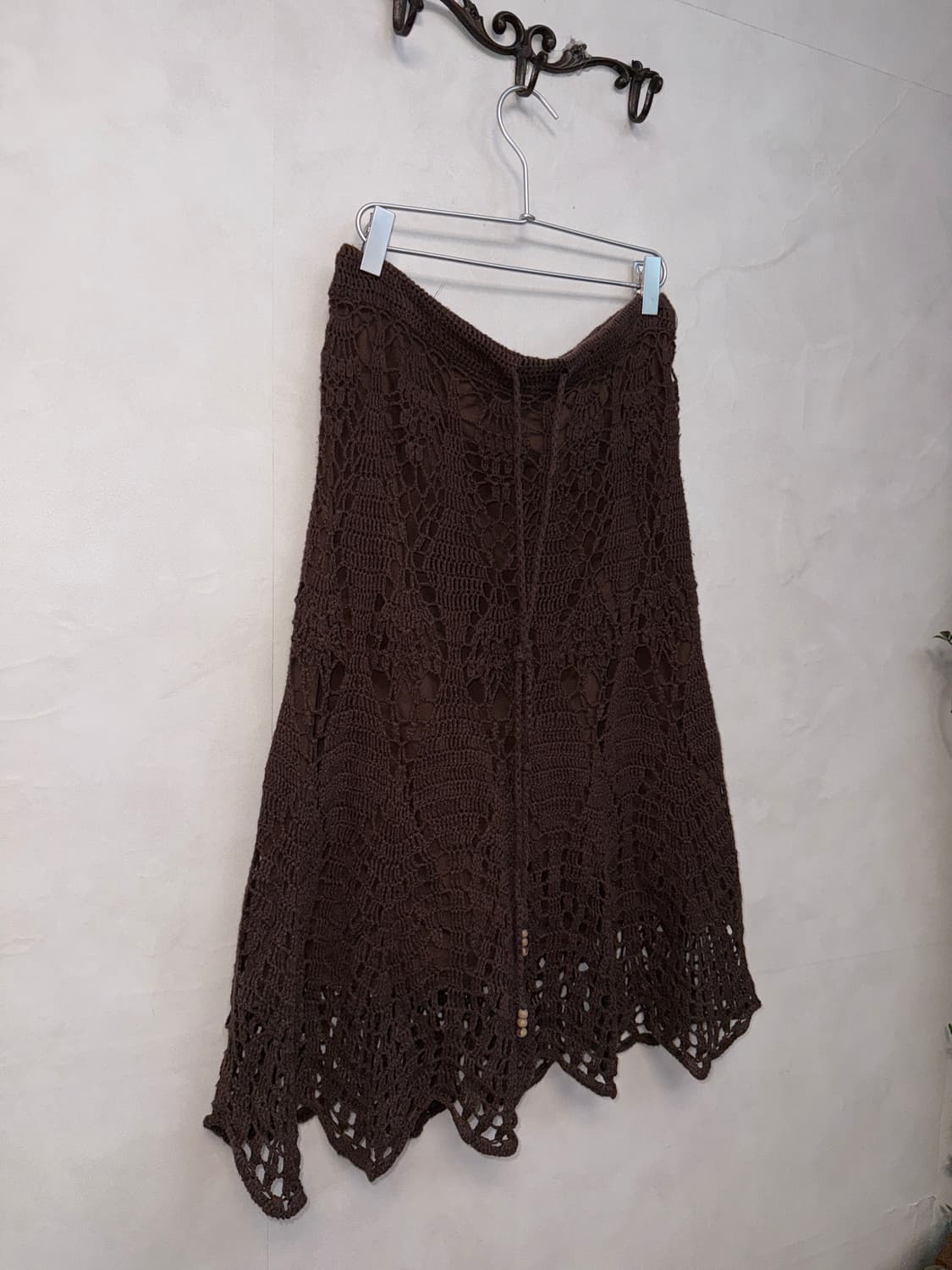 Dark brown fairy hippie crochet skirt 상품이미지2
