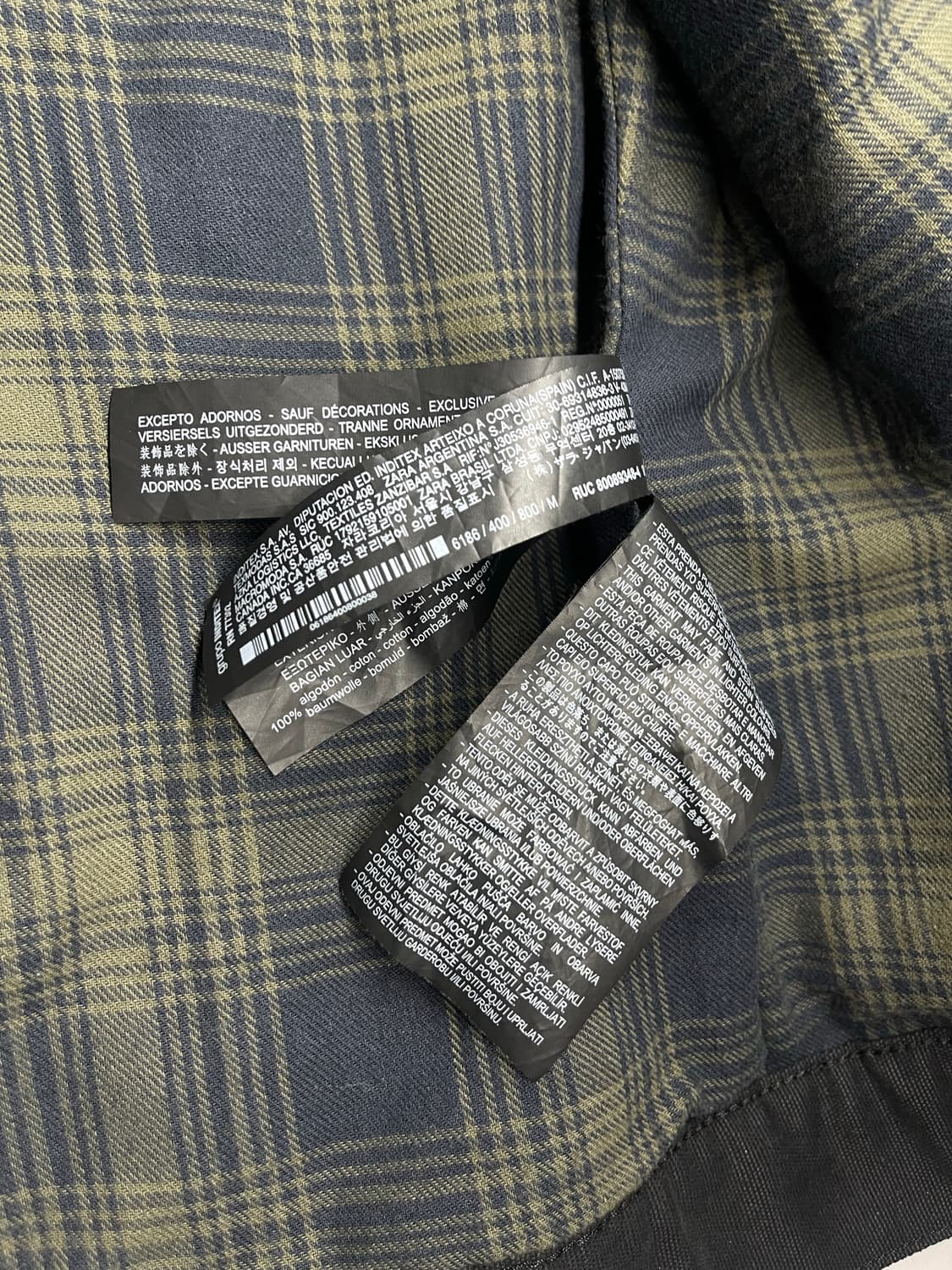 자라 남성 블랙 코듀로이 데님 자켓 M 상품이미지4