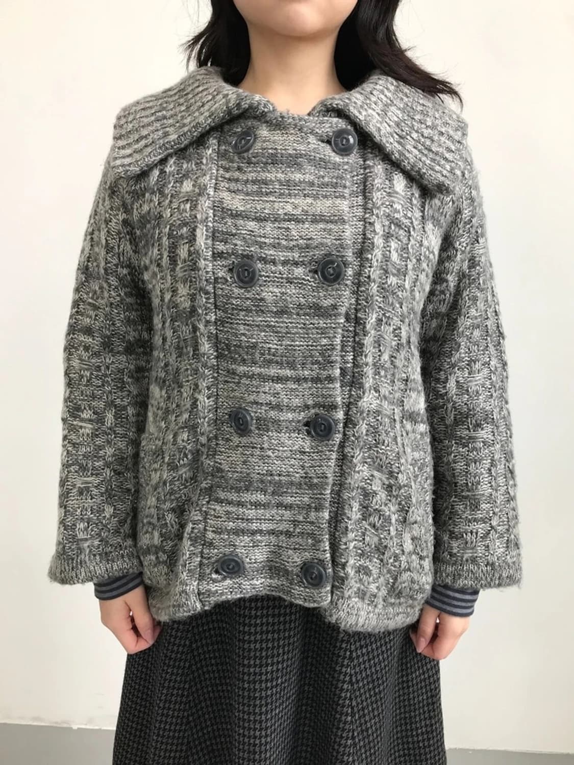 JPN Furry Rate Quilted Knit Cardigan 상품이미지3