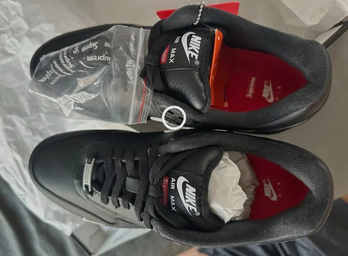 슈프림 에어맥스1 블랙 275 상품이미지7