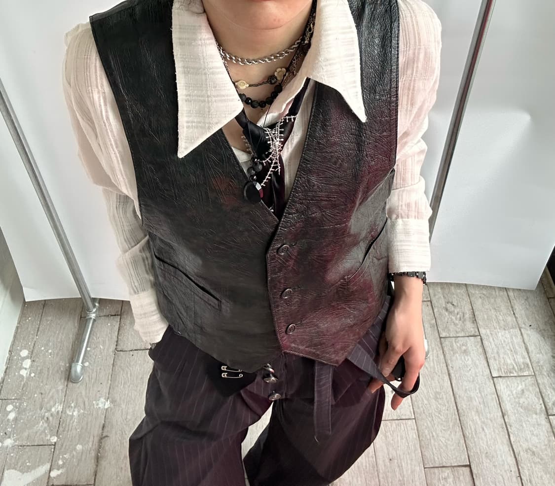 real leather vest 상품이미지1