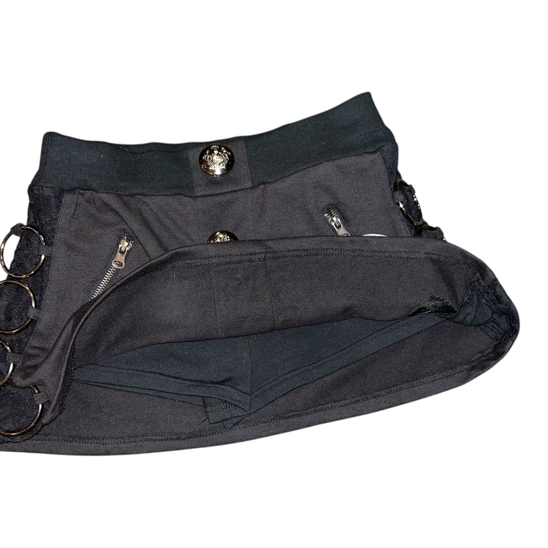 사이드 레이스 링 십자참 왕단추 밴딩 스커트 펑크y2k갸루 상품이미지3