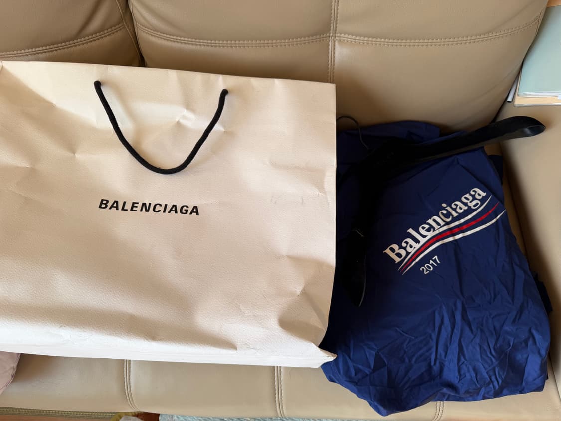 [46] 발렌시아가 2017 웨이브 롱 레인코트 자켓 상품이미지1