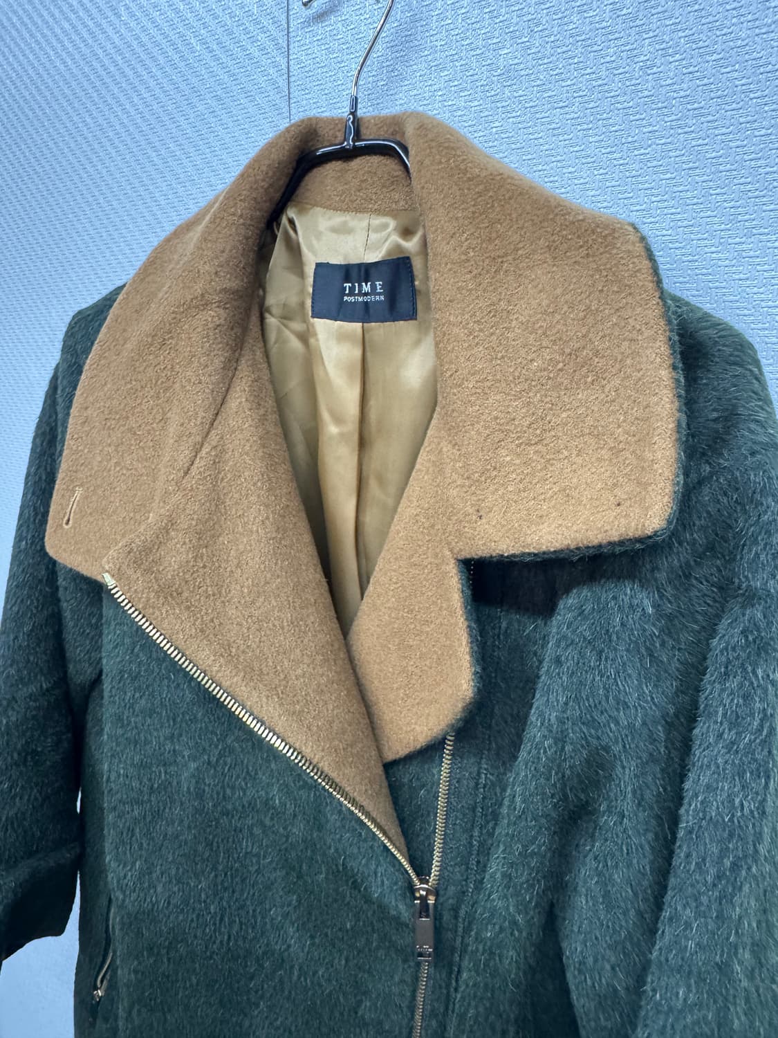 한섬 타임 이태리 라마울 카키 우드코트 M 상품이미지2