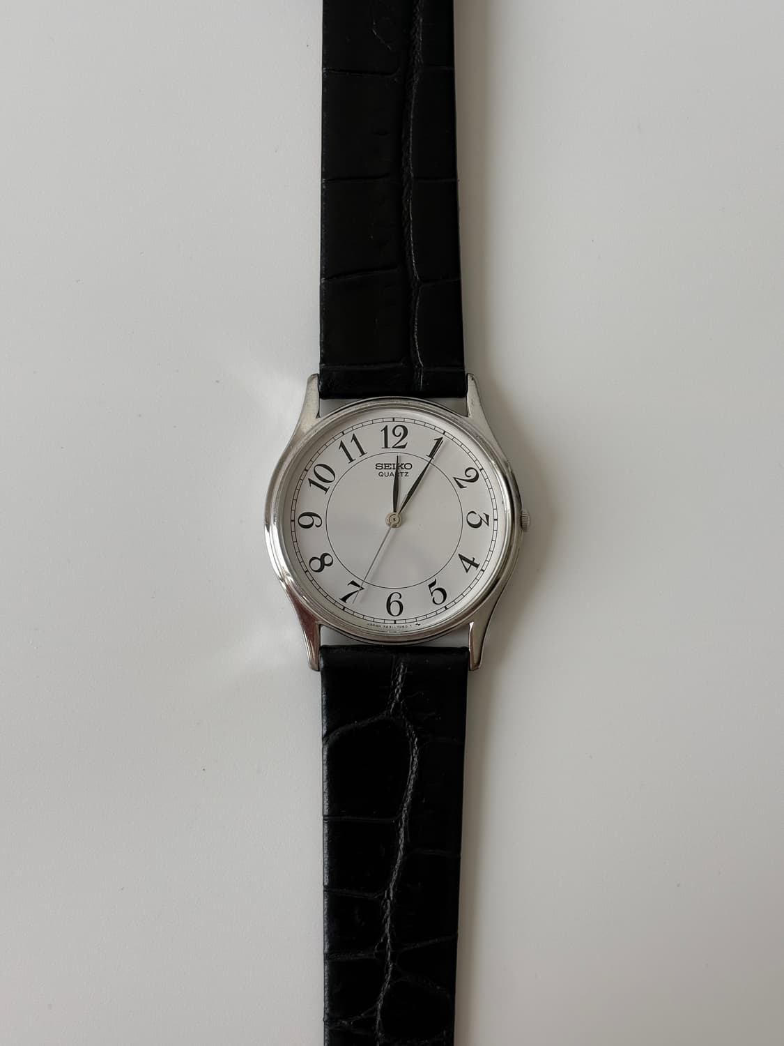 세이코 1980년대 아라빅 인덱스 실버 쿼츠 남성  상품이미지1