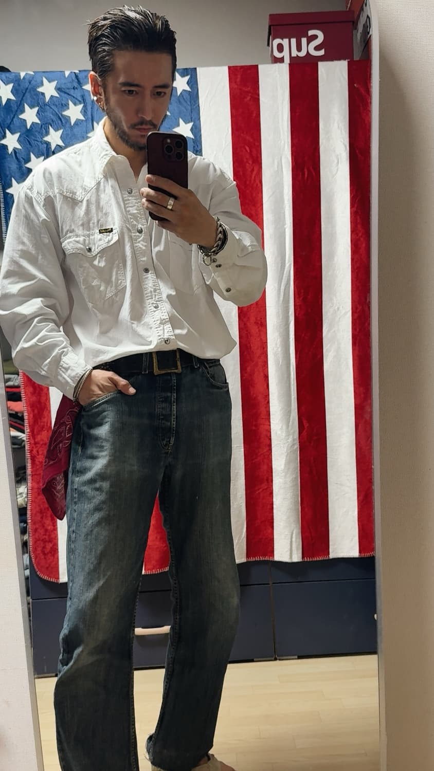 랭글러 웨스턴셔츠 빈티지 Wrangler Western Shirt[XL] 상품이미지3