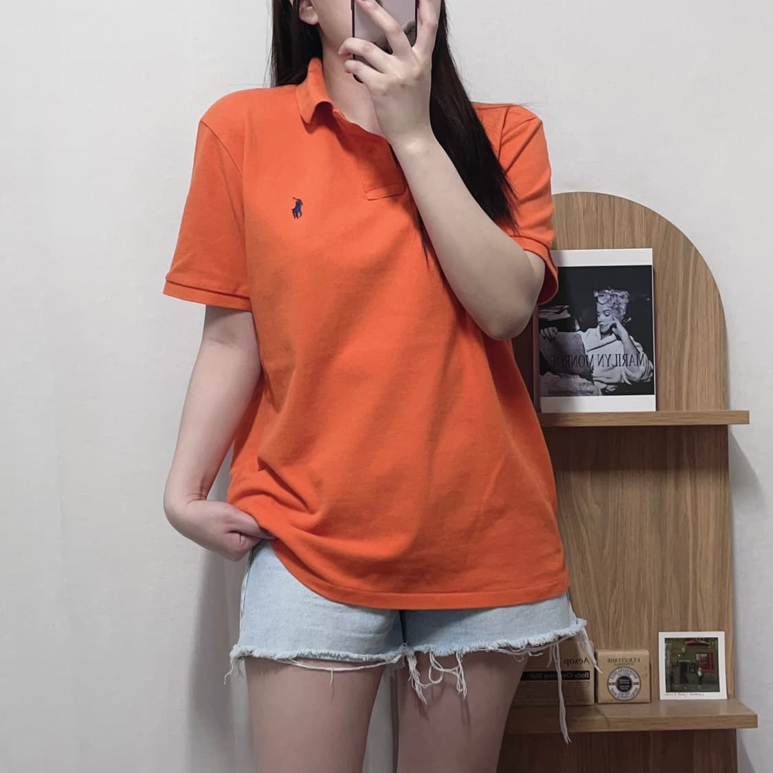 [정품] 폴로 당근 / 네이비포니 반팔카라티 [ L ] 상품이미지1