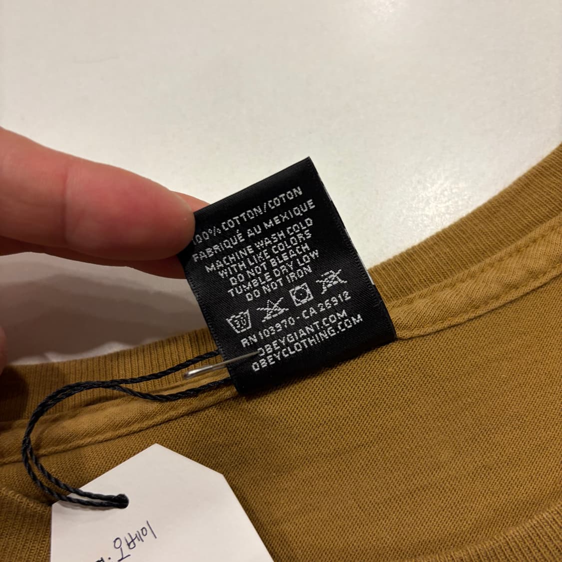 [L] 오베이 OBEY 브라운 반팔 티셔츠 C168 상품이미지5