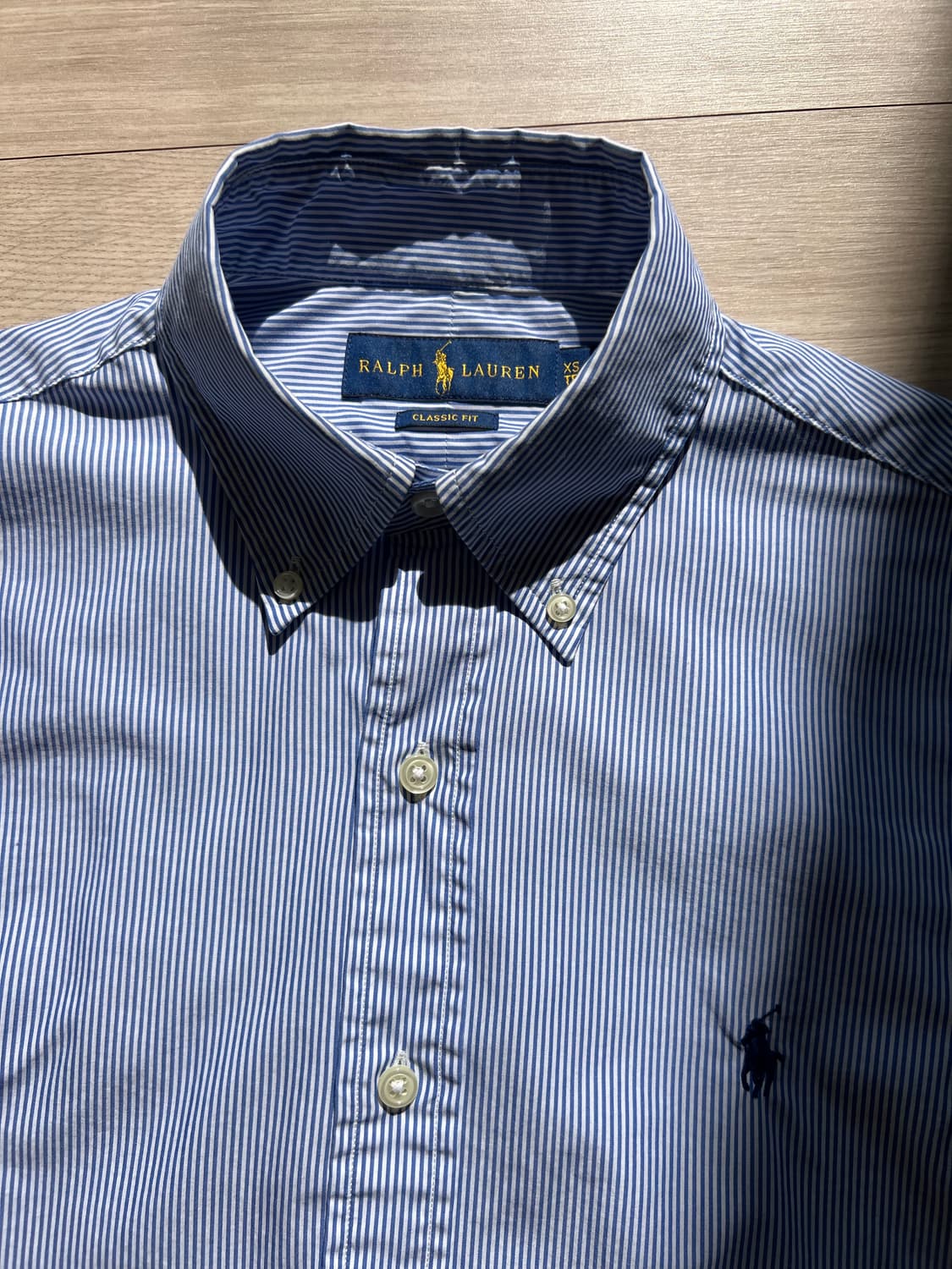  폴로 / 클래식 핏 스트라이프 코튼 셔츠 / XS 상품이미지6