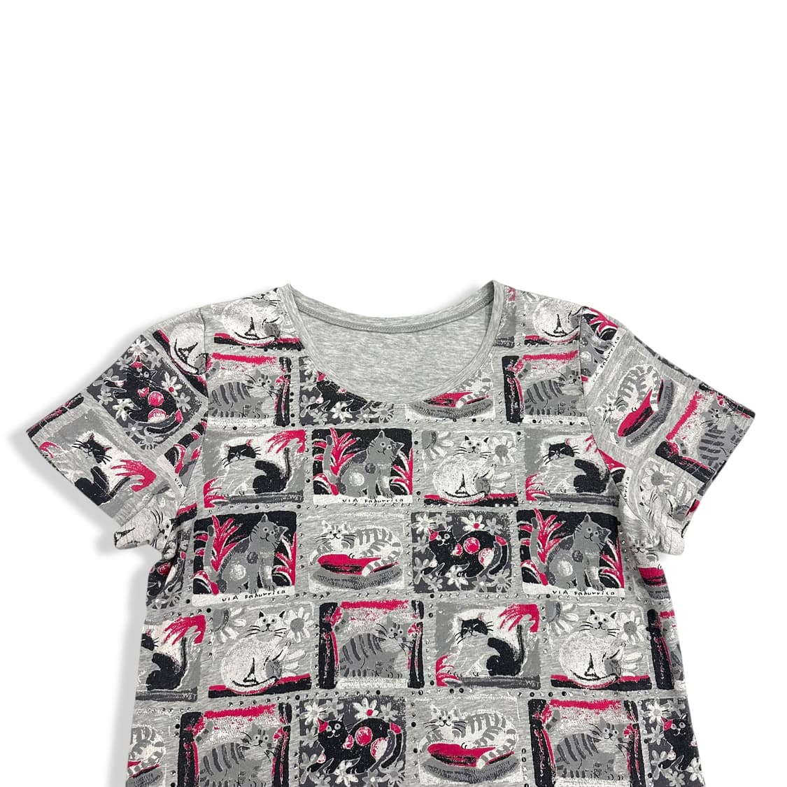 Neko Pattern Hotfix T Shirt 상품이미지4