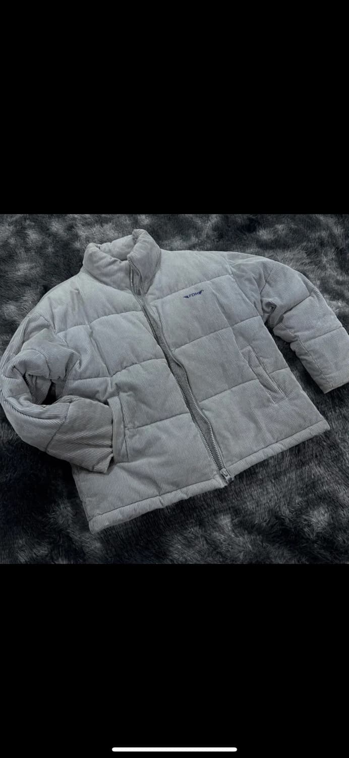 투티/ 0077 FDM 코듀로이 패딩 점퍼 자켓 그레이 회색 상품이미지3