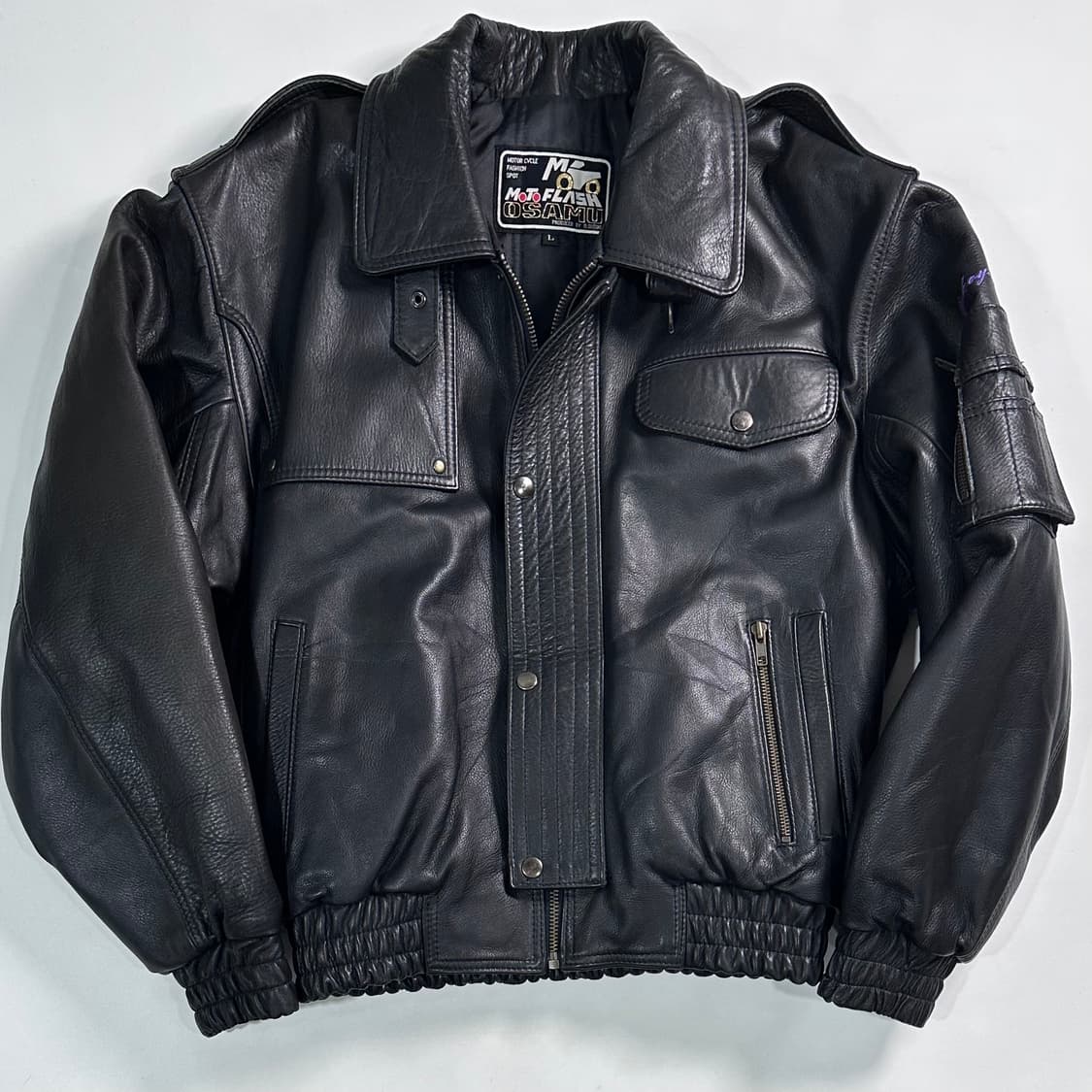 VTG 소가죽 모터사이클 자켓 상품이미지1