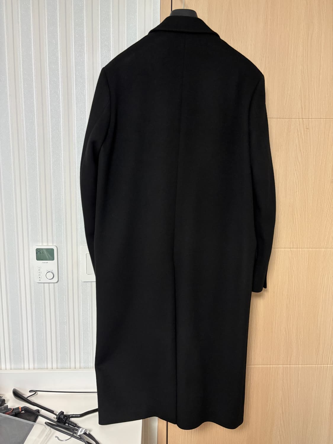 [46] 마마가리 19FW 히든 싱글 코트 블랙 상품이미지2