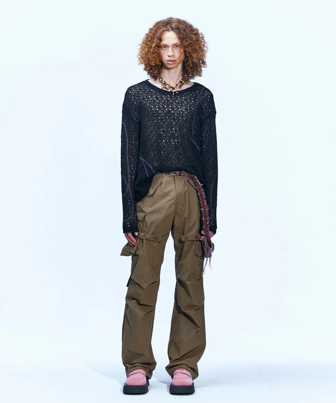 앤더슨벨 파타니 크랙 카고 팬츠 카키 50사이즈 상품이미지1