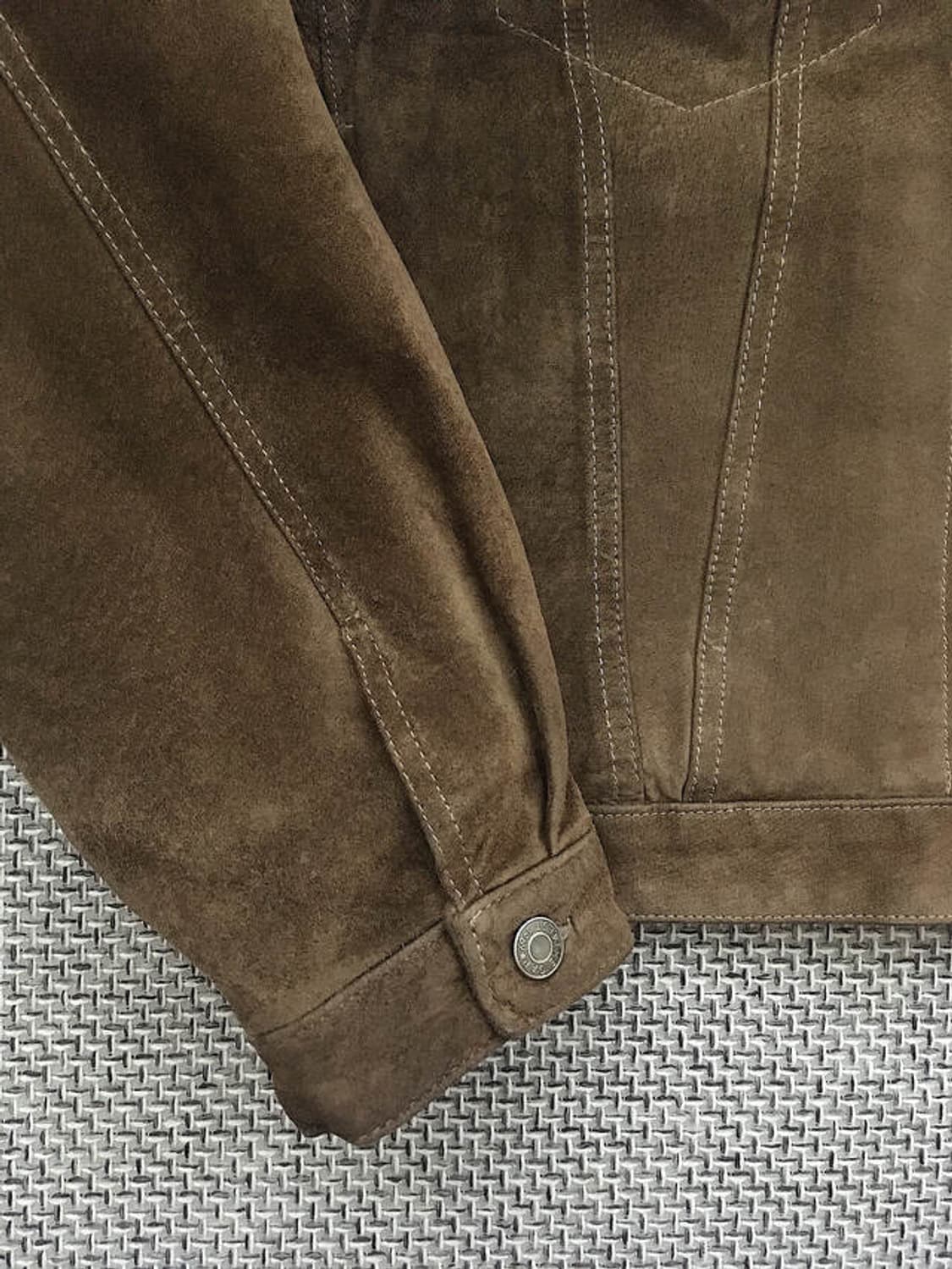 90s original suede 3rd trucker jacket 상품이미지4