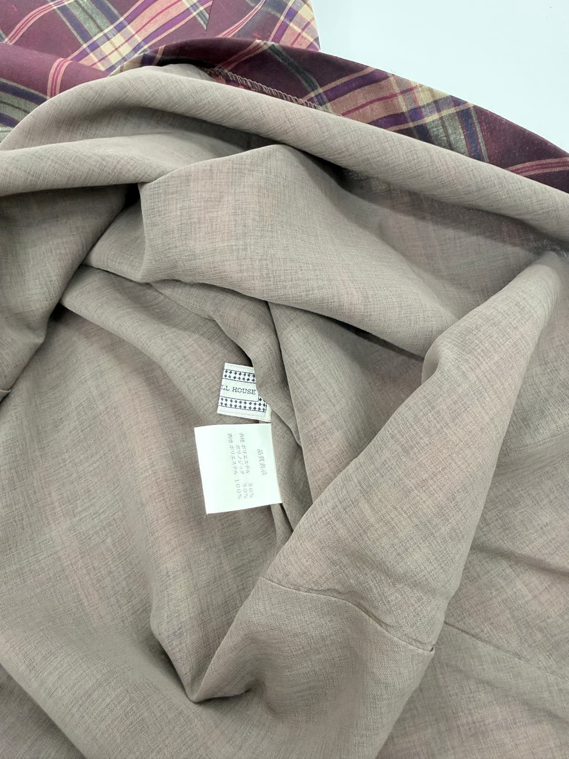 빈티지 핑크 체크 리본 미디 원피스 상품이미지8