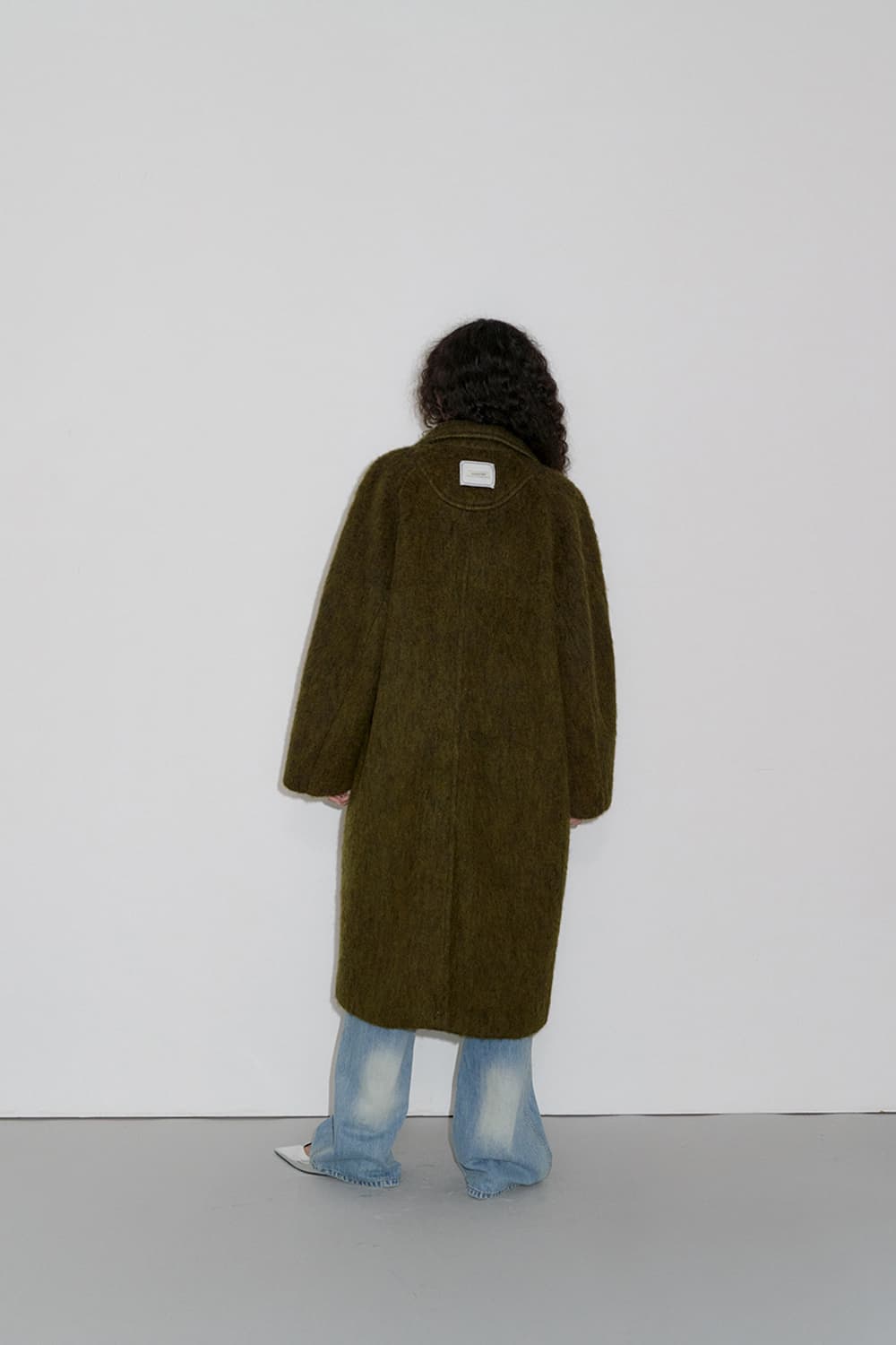 오버듀플레어 롱코트 HAIRY BALMACAAN COAT OLIVE 상품이미지2
