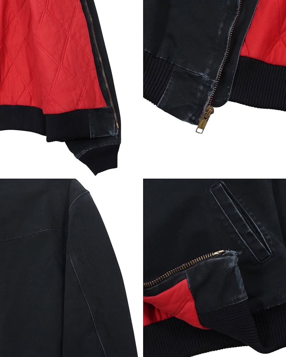 90-00s USA 칼하트 J13 BLK 블랙 산타페 자켓 빈티지 미국제 상품이미지7