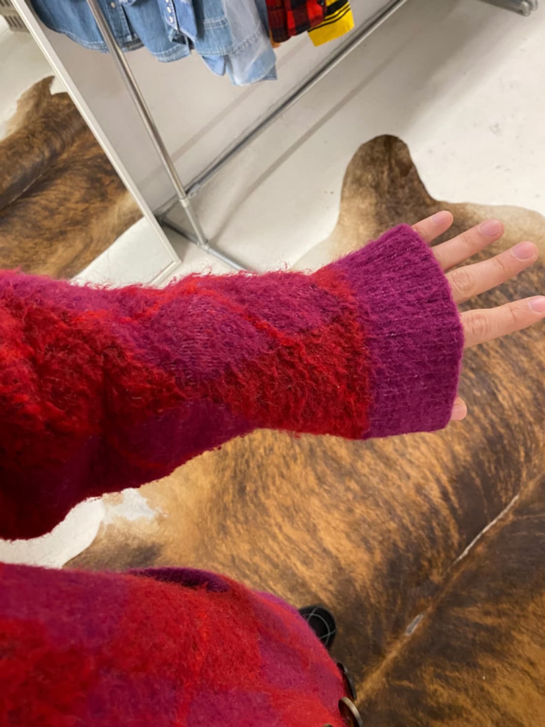 FREAK'S STORE argyle cardigan 헤어리 가디건 상품이미지2