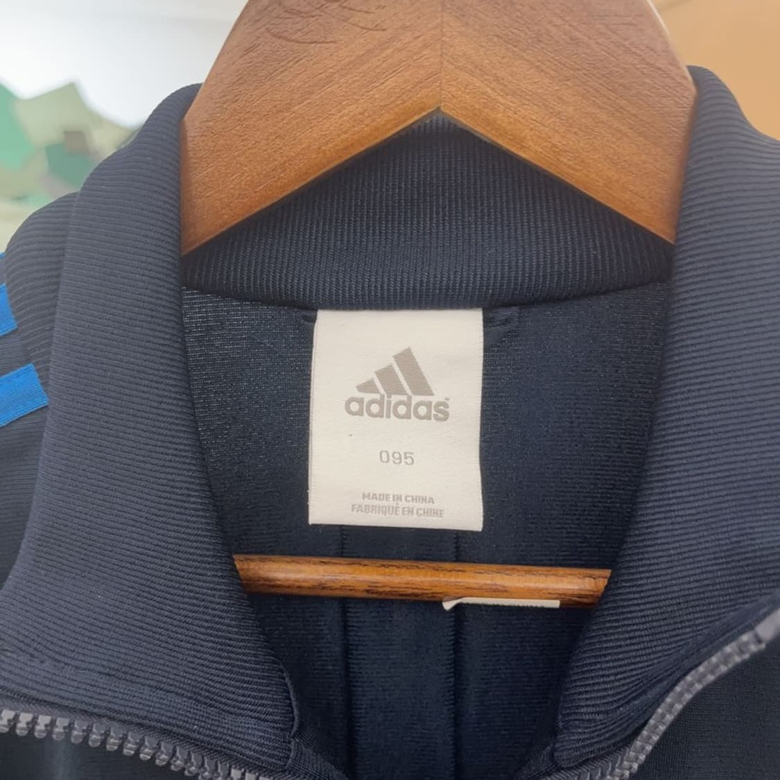 아디다스 스포티 희귀 아노깔 삼각로고 배색 져지 집업 95 C06551 상품이미지5