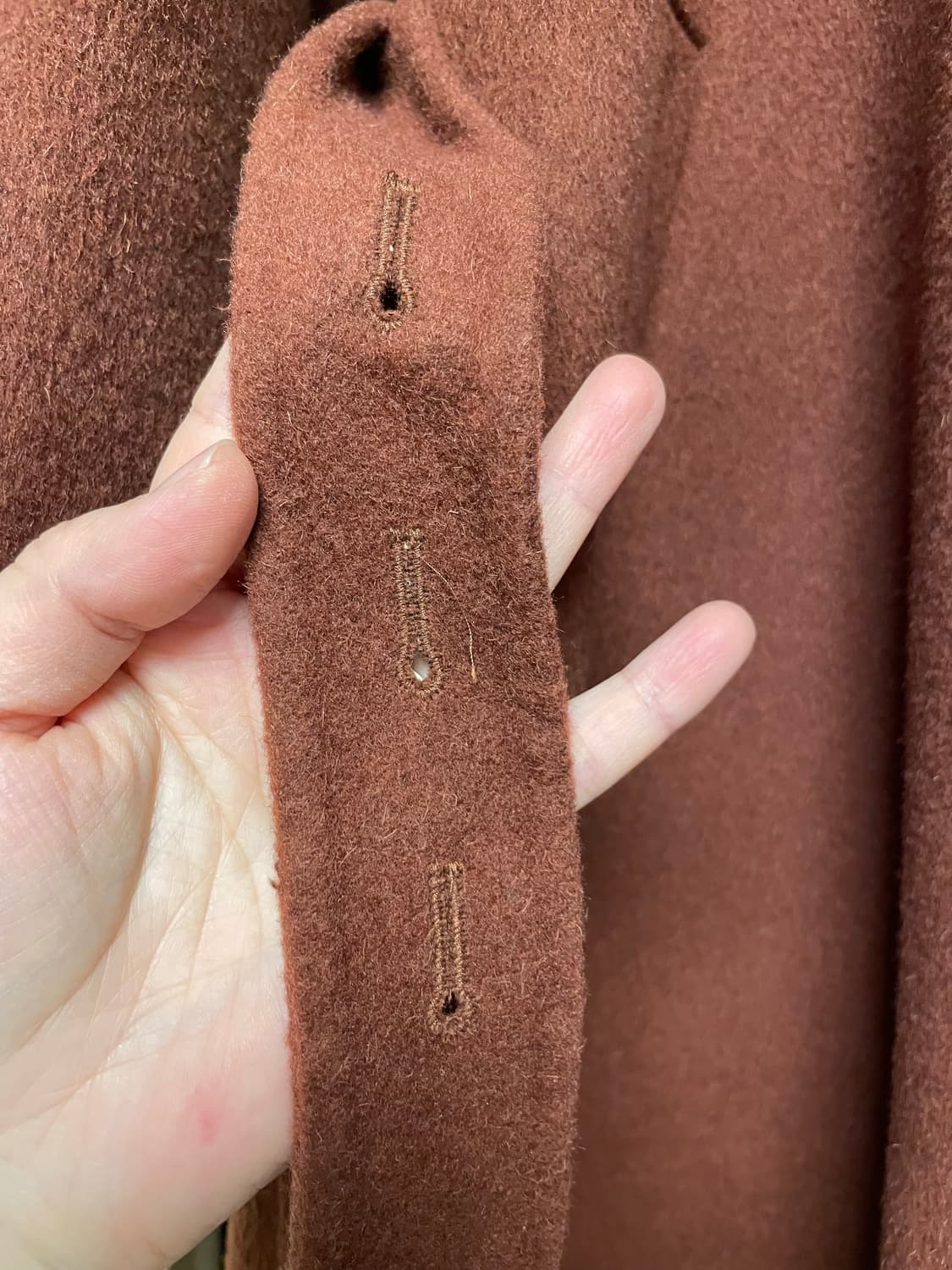 잇미샤 브릭컬러 카멜울블랜딩 롱코트 상품이미지5