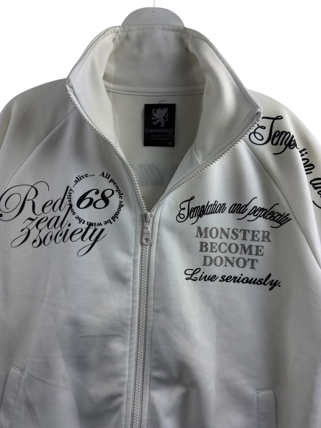 JPN Y2K 레터링 화이트 반팔져지1546 상품이미지3