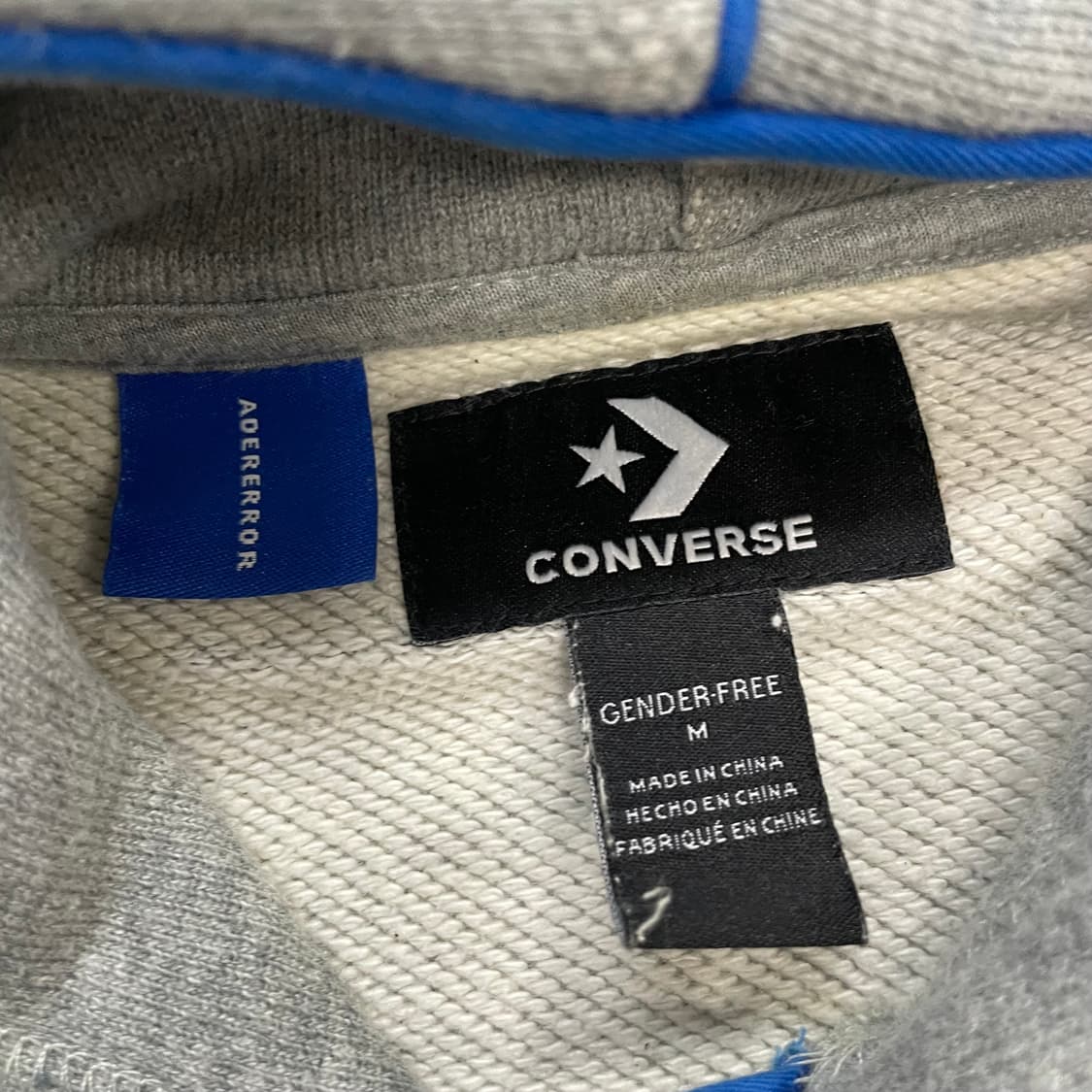 아더에러 x 컨버스 쉐입스 풀오버 후드티 빈티지 그레이 헤더 상품이미지4