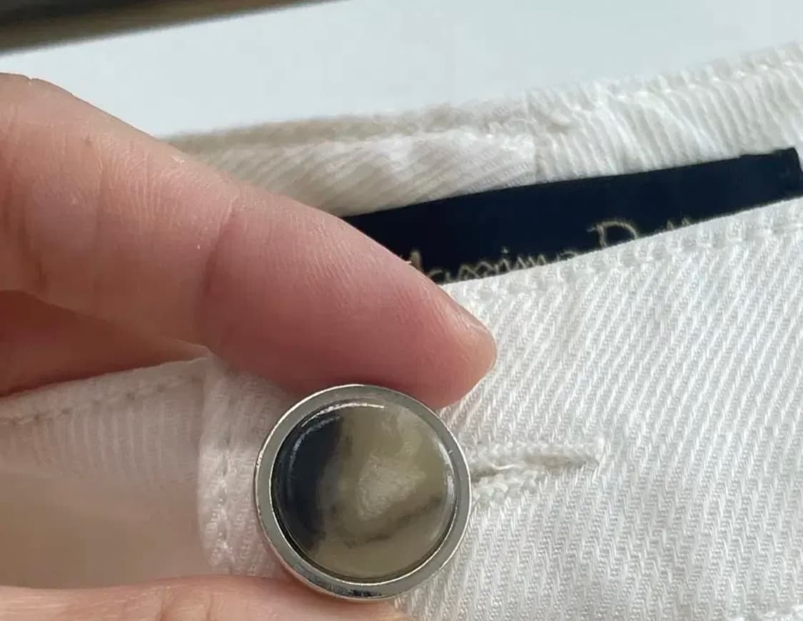 새상품))마시모두띠 화이트 리오셀 린넨 혼방 팬츠 (42사이즈/32-33 상품이미지6