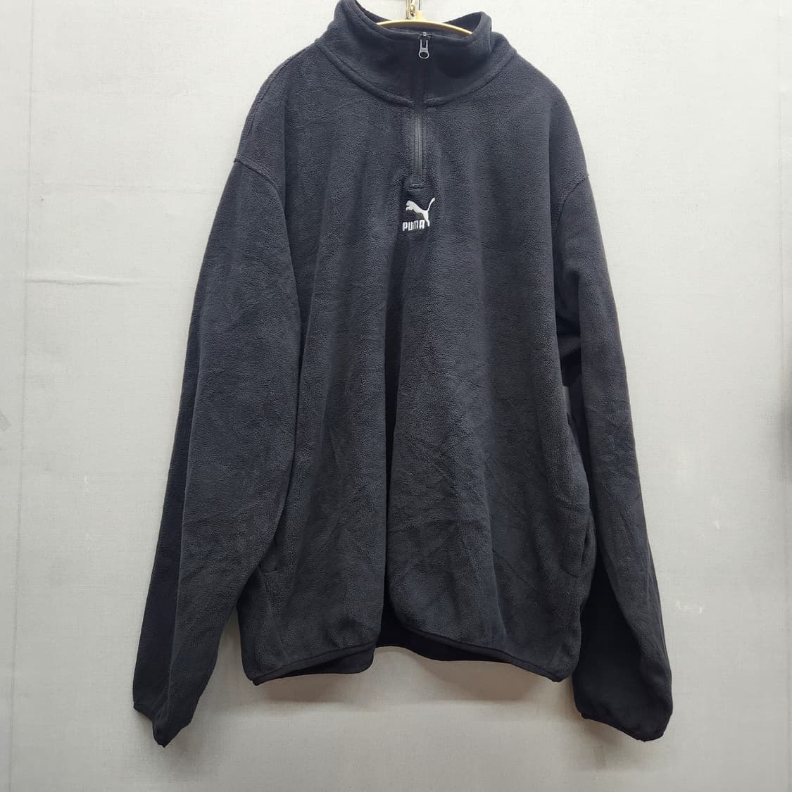 푸마 센터로고 자수 반집업 후리스 2XL 상품이미지1