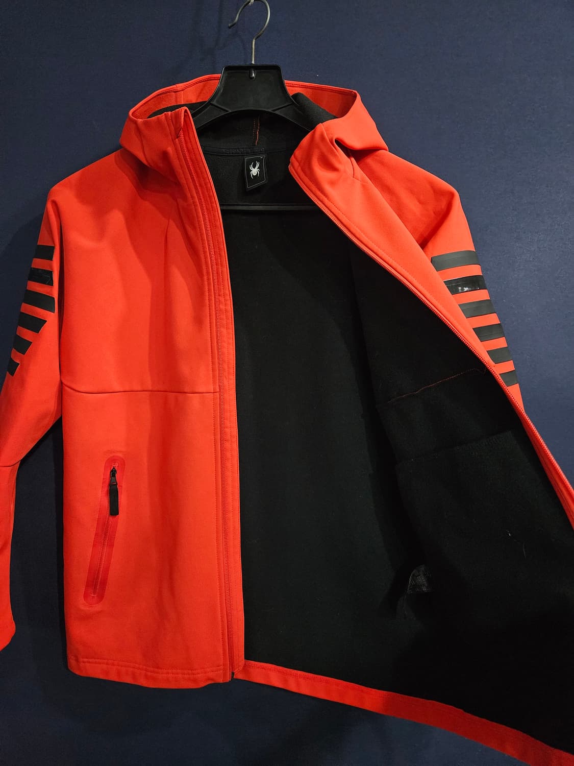 스파이더 레드컬러 남성 슬림핏 95 기모 후드집업 자켓  상품이미지8