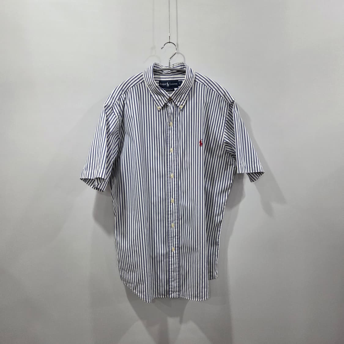 폴로랄프로렌 버튼다운 스트라이프 반팔셔츠 L  상품이미지1