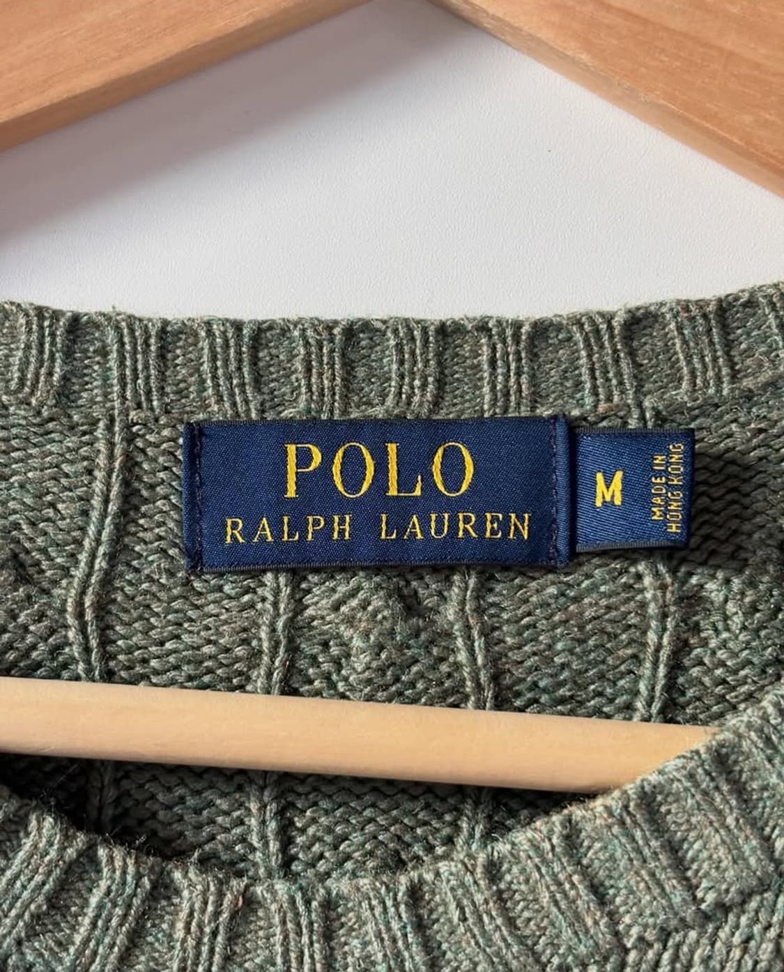 Polo 폴로 랄프로렌 신형 실크100 세이지그린 케이블 니트 상품이미지5