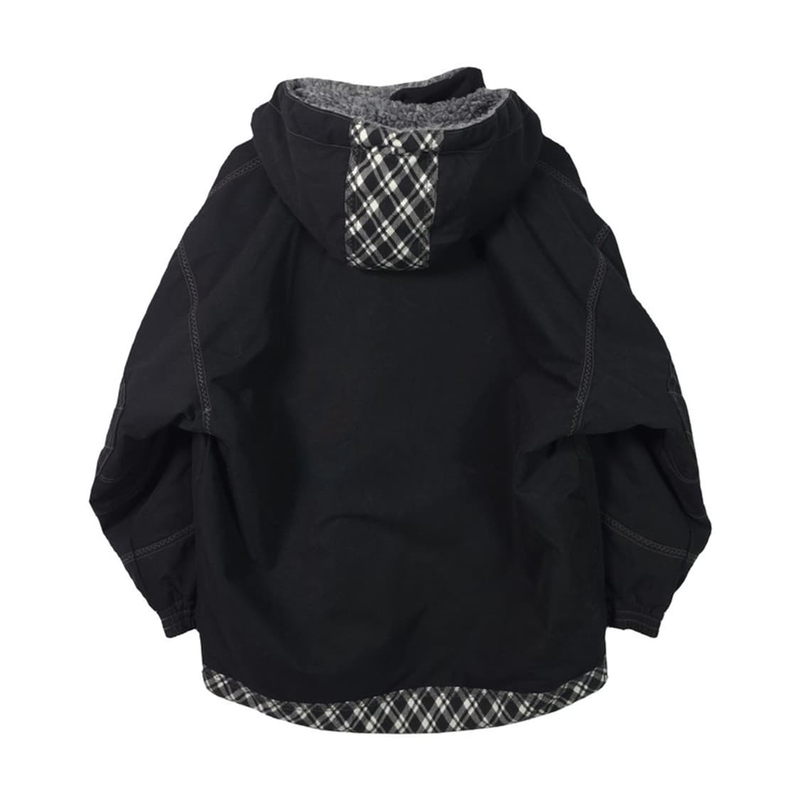 Japan Vintage 양털 안감 체크 아노락 후드 자켓  상품이미지2
