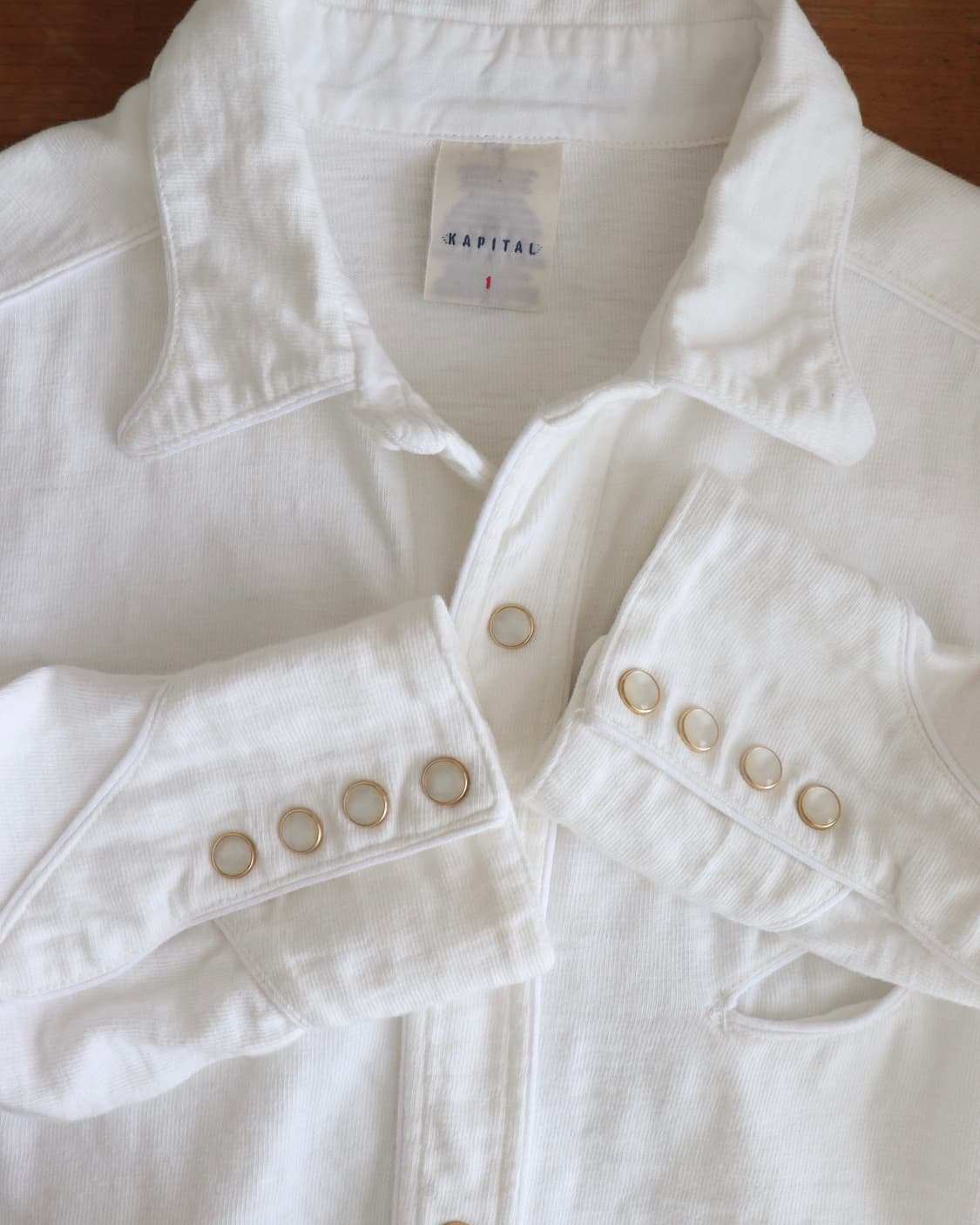 [Kapital] White 3/4 Sleeve Shirt Jacket  상품이미지8