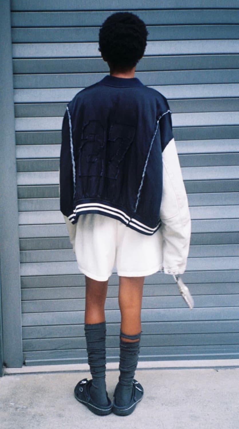 스탠드얼론 새틴 네이비 점퍼 (새상품급) 상품이미지5