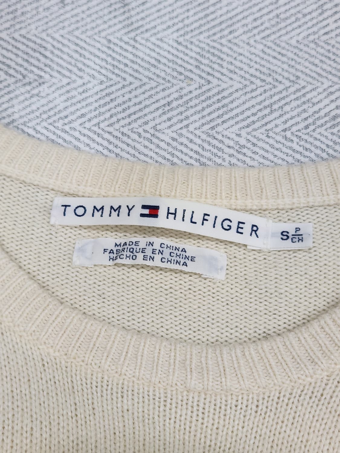 [S] 타미힐피거 램스울 혼방 아이보리 니트 여성 S 상품이미지5