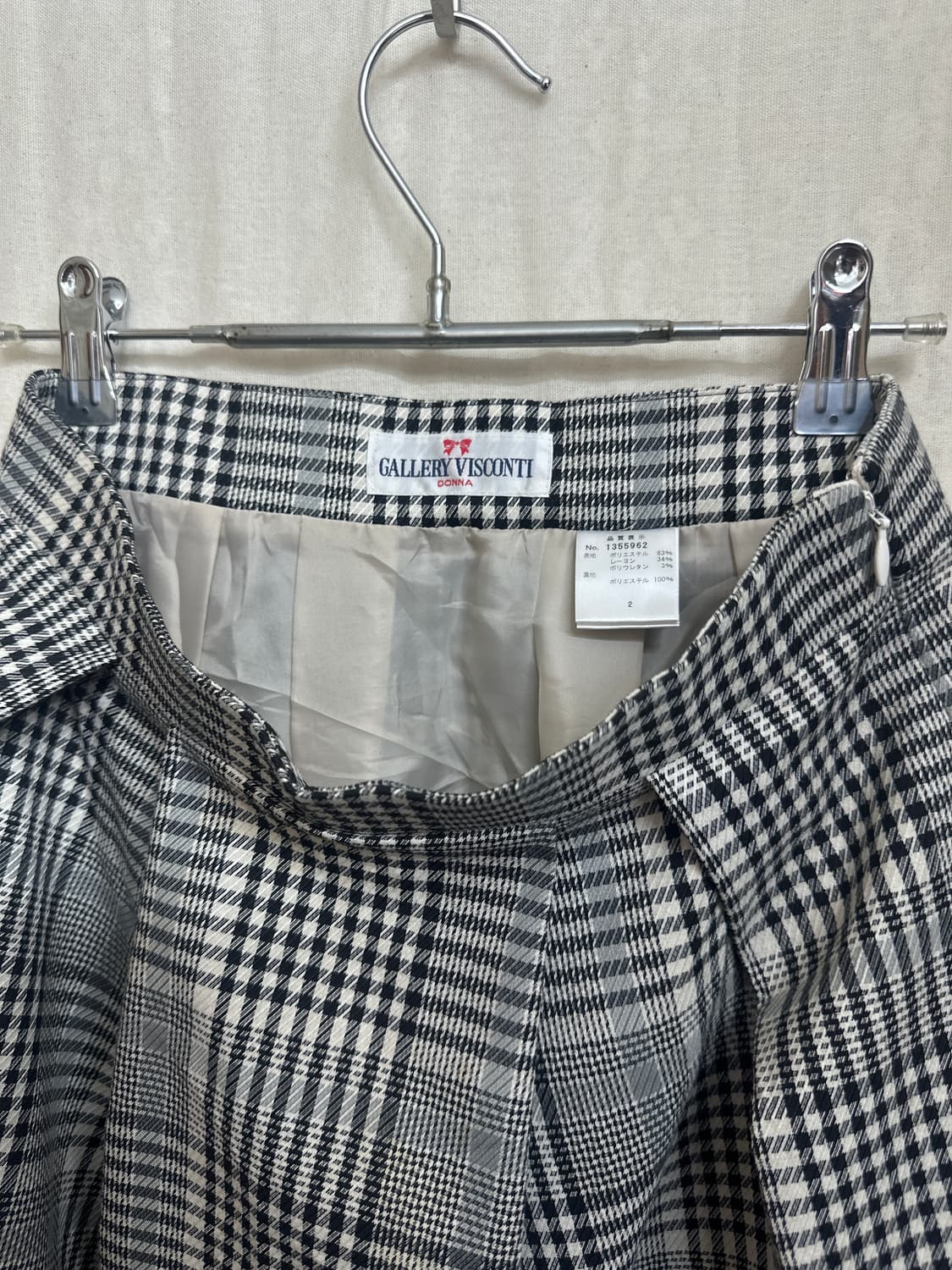 gallery visconti check skirt 상품이미지3
