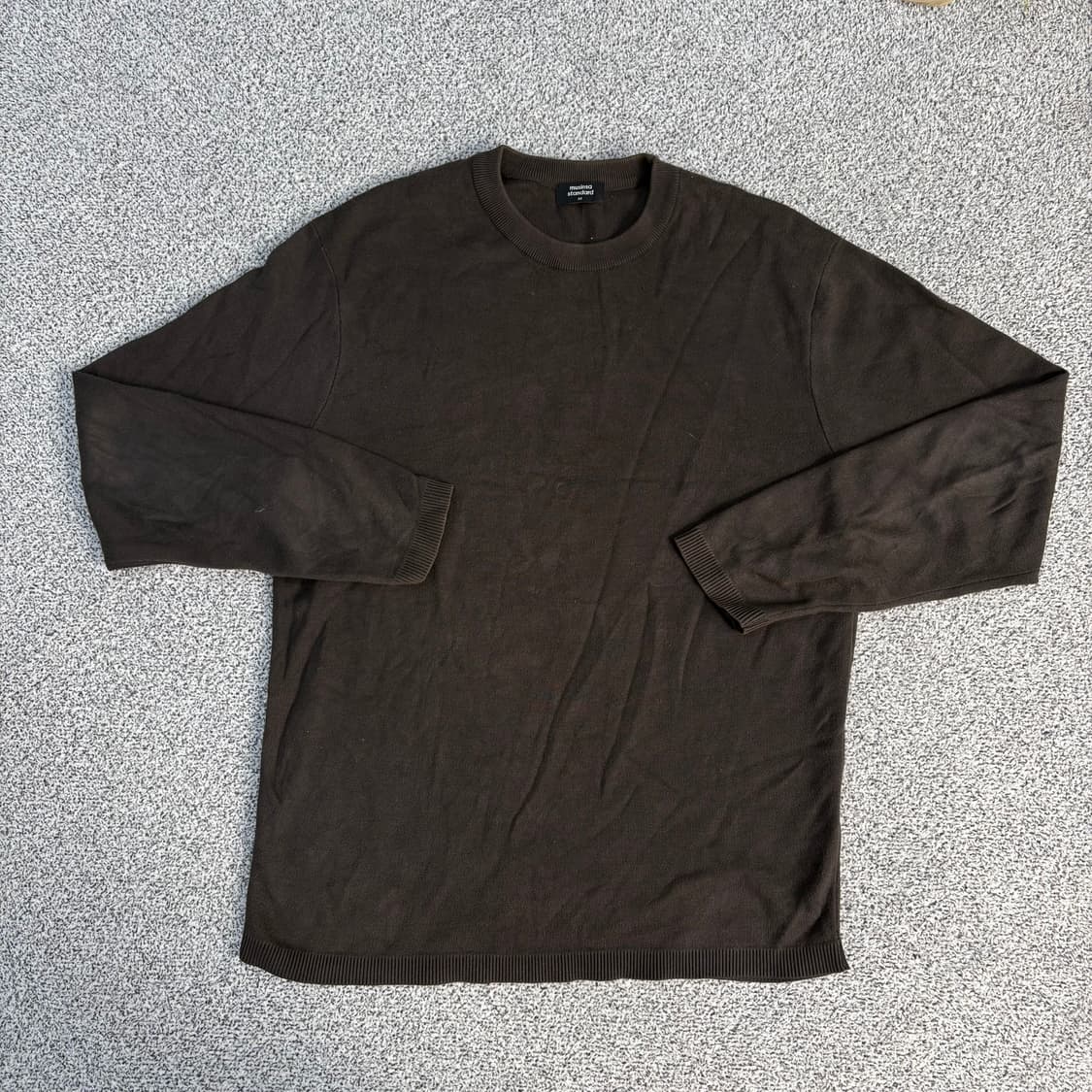 M 무신사스탠다드 크루넥 니트 긴팔티 0303J 상품이미지1