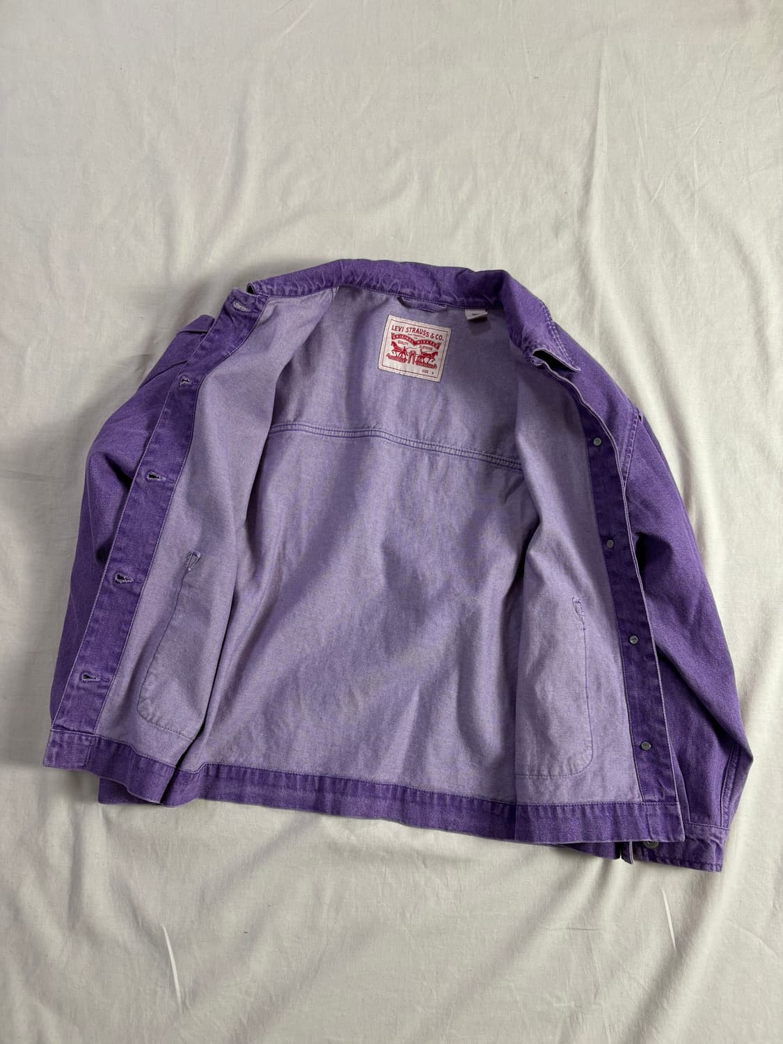 Levis 리바이스 퍼플 데님 자켓 S 상품이미지3