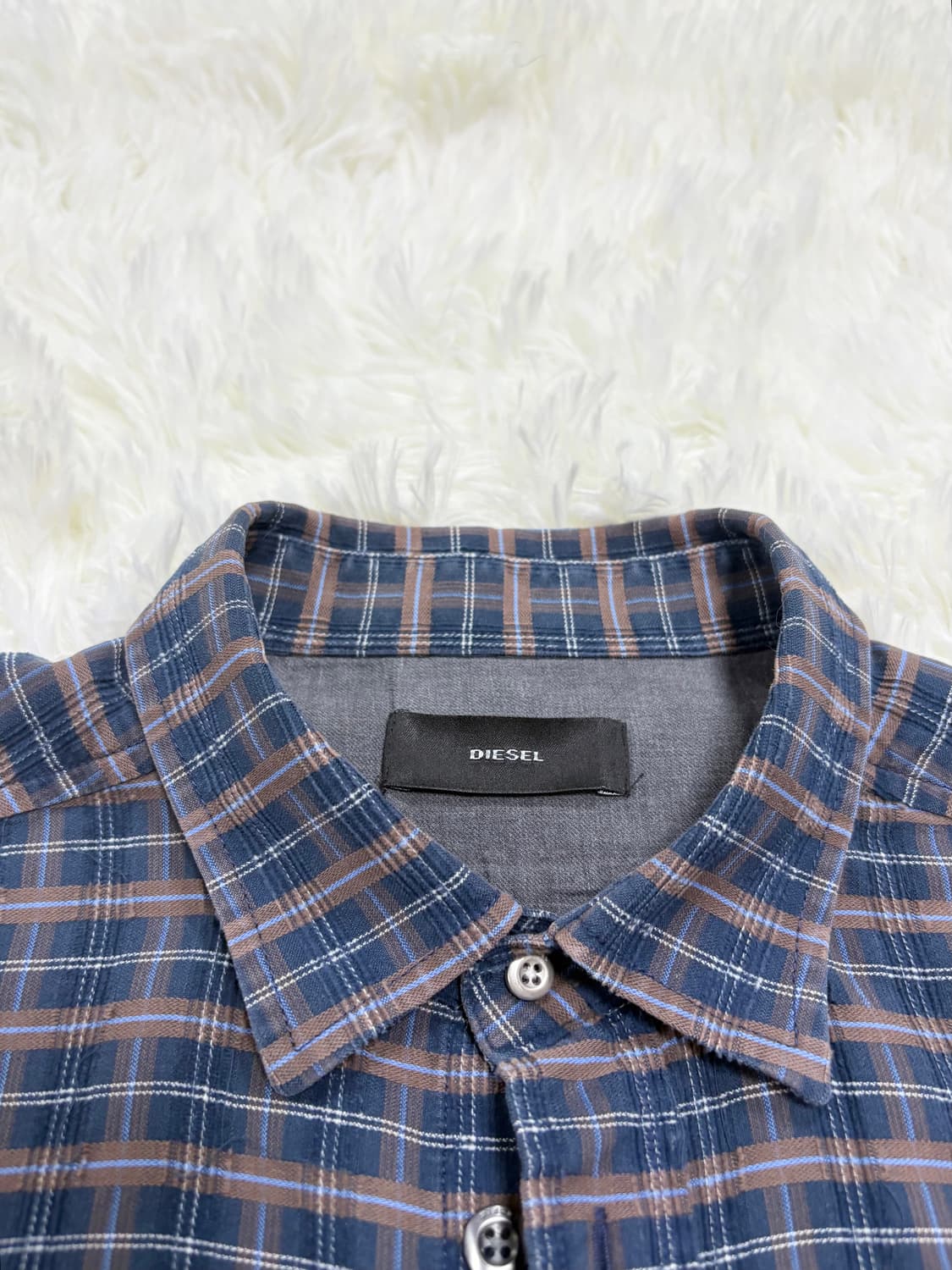디젤 스몰로고 체크 셔츠 상품이미지5