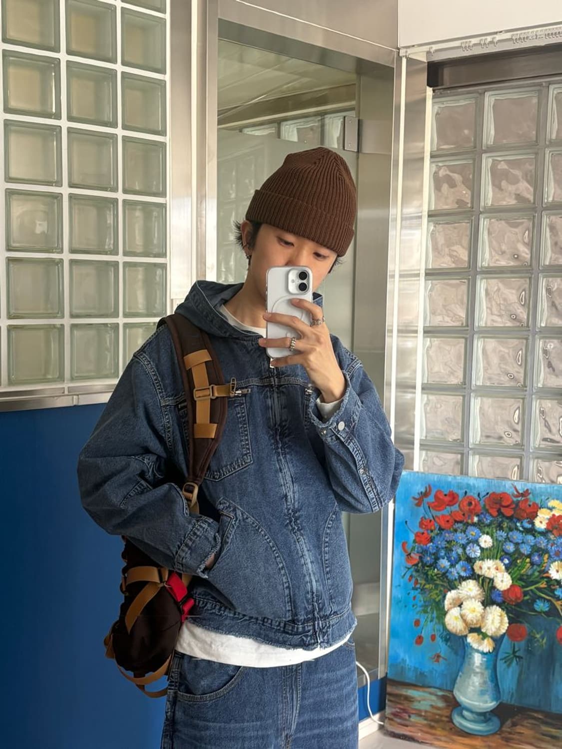 DENIM ZIPUP HOODIE 데님 지퍼 후드티 상품이미지4