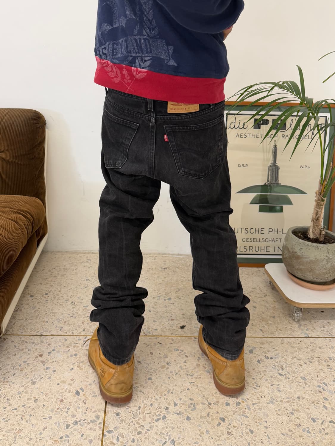 90's MADE IN USA 🇺🇸 리바이스 505 블랙 빅 E 상품이미지1