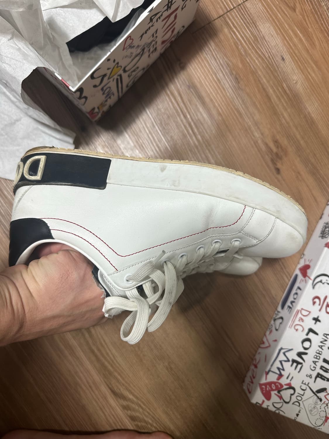 돌체앤가바나 포르토피노 스니커즈 블랙 상품이미지2