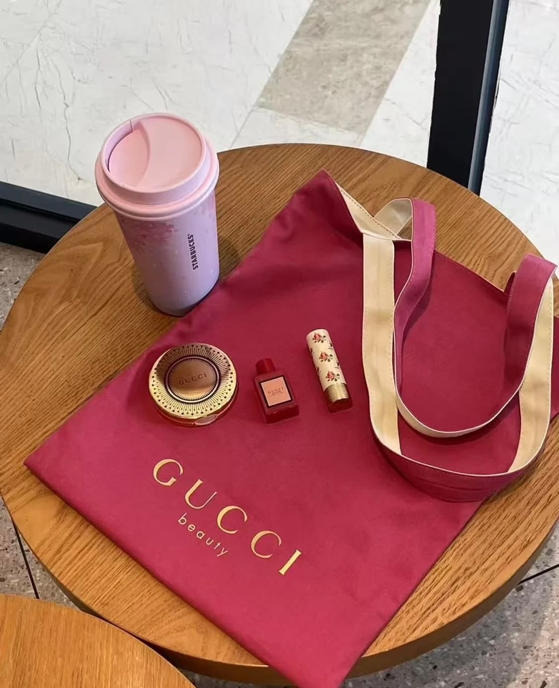 구찌 뷰티 캔버스 양면 에코백  상품이미지3