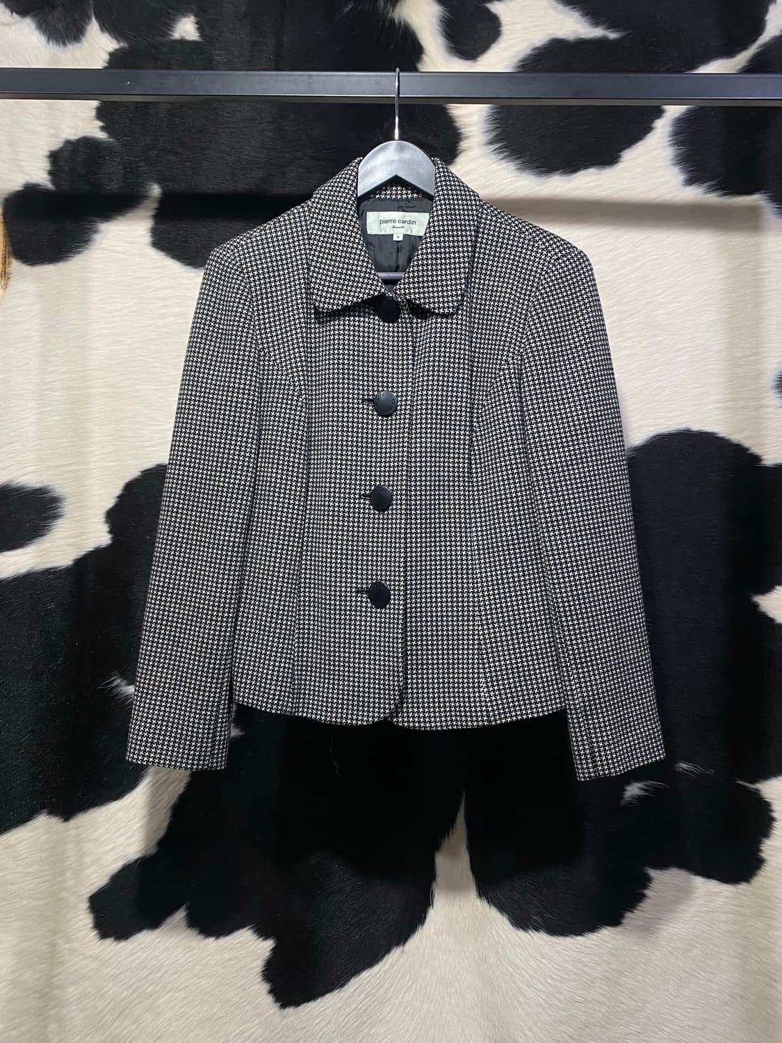 Pierre cardin 문양 버튼 크롭자켓 상품이미지2