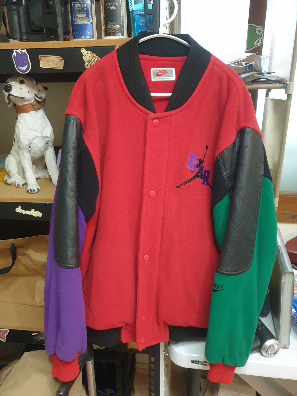 조던 AIR 컬러 블록 바시티 자켓 스타장 빈티지 삼나스포츠 xl 105 상품이미지2