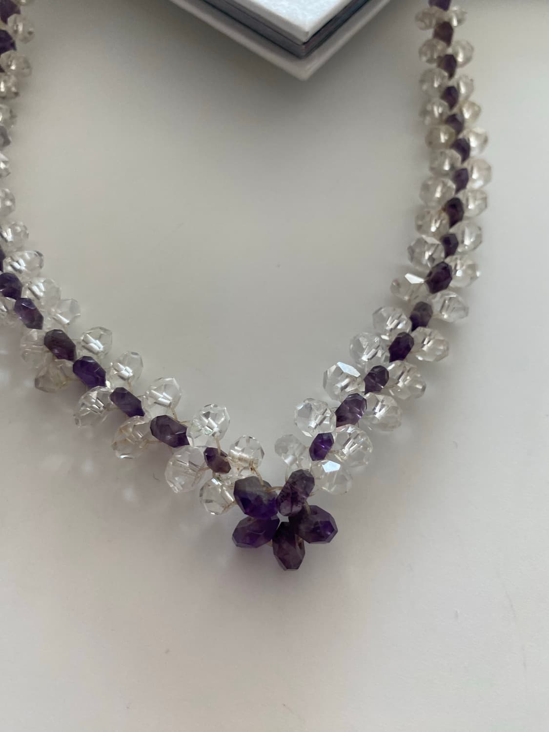 빈티지 퍼플 크리스탈 비즈 목걸이 상품이미지1