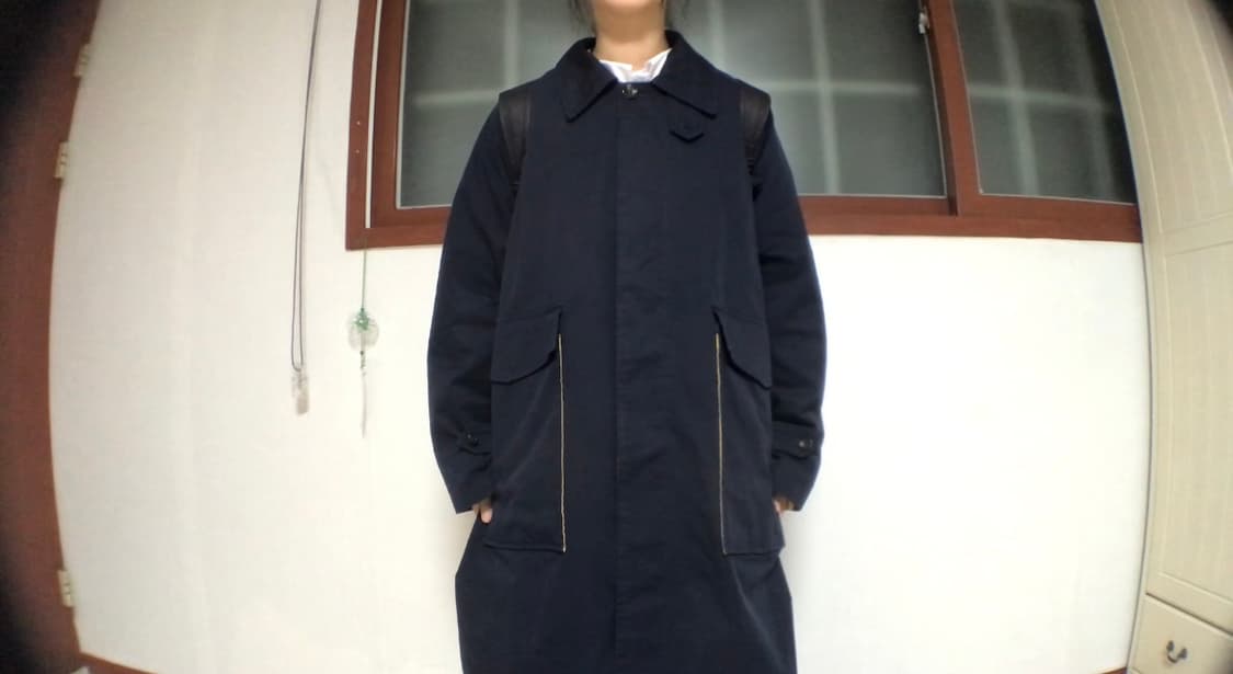 네이비 면 코트 상품이미지6